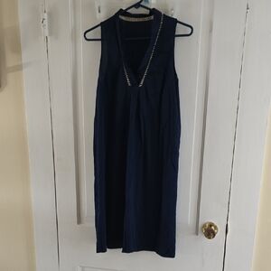 Vanity Fair Navy Blue Sleeveless V-Neck Nightgown 042